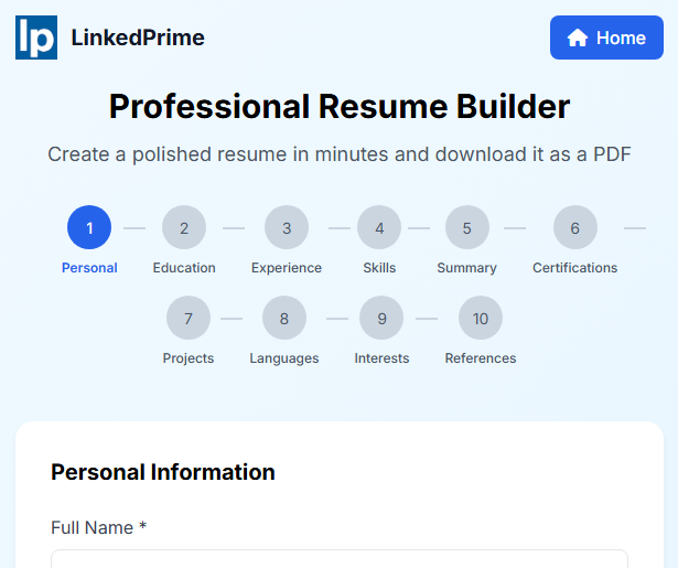 Create Resume/CV
